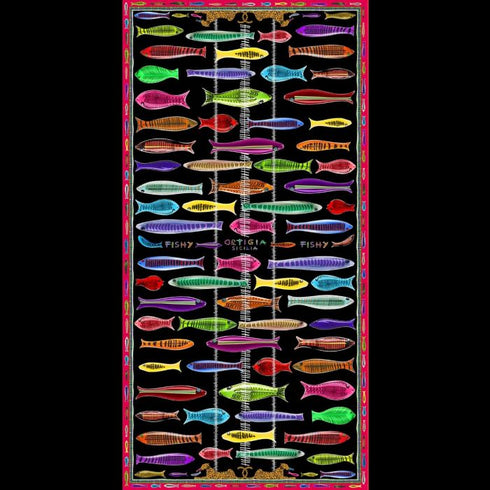 Dark Sicilian Silk Scarf